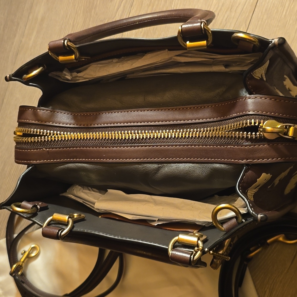 Price Drop Weekend Only !Coach Rogue Satchel with Elephant Print - Picture 3 of 9